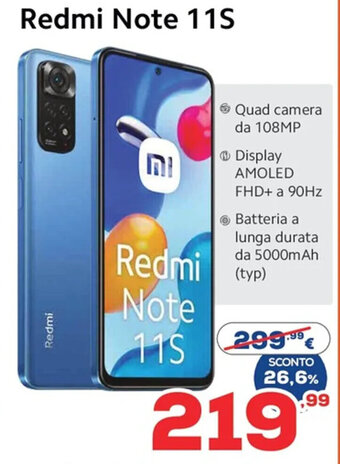 Euronics Redmi Note 11S offerta