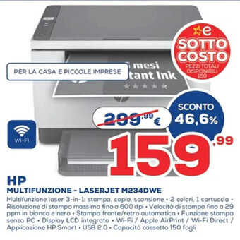 Euronics HP Multifunzione - Laserjet M234DWE offerta