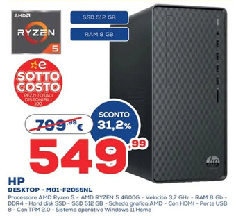 Euronics HP Desktop - M01-F2055NL offerta