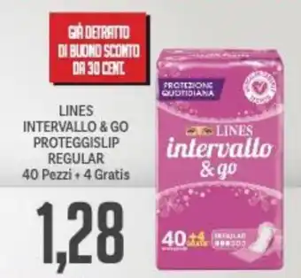 Supermercati Piccolo Lines Intervallo & Go Proteggislip Regular 40 Pezzi + 4 Gratis offerta