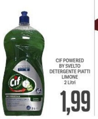 Supermercati Piccolo Cif Powered By Svelto Detergente Piatti Limone 2 Litri offerta