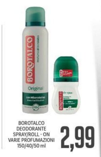 Supermercati Piccolo Borotalco Deodorante Spray/ Roll - On Varie Profumazioni 150/40/50 ml offerta