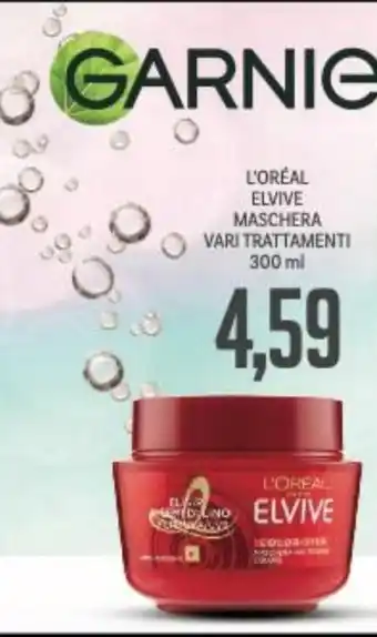 Supermercati Piccolo Garnier L'Oreal Elvive Maschera Vari Trattamenti 300 ml offerta