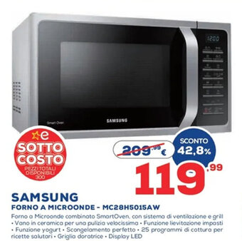 Euronics Samsung Forno A Microonde - MC28H5015AW offerta