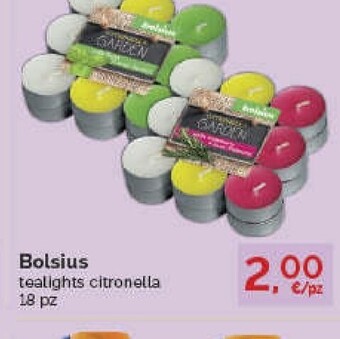 Prodet Bolsius Tealights Citronella 18 Pz offerta