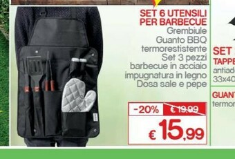 Satur Set 6 Utensili Per Barbecue offerta