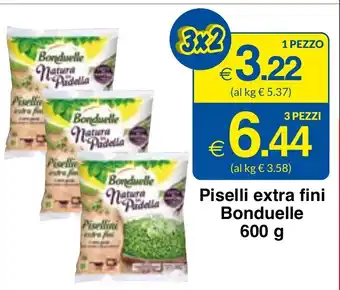 Bonduelle Piselli Extra Fini 600 gr 3 pezzi