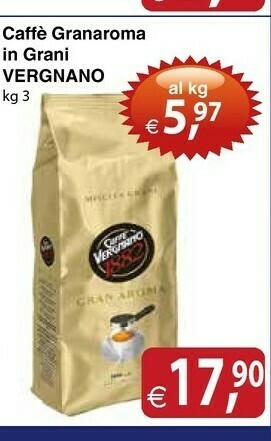 Docks Cash&Carry Vergnano Caffe Granaroma In Grani offerta