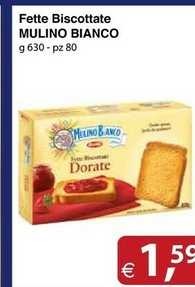Docks Cash&Carry Mulino Bianco Le Dorate Fette Biscottate 630 G(ml) offerta