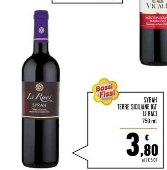 Conad Superstore Li raci Syrah Terre Siciliane Igt offerta