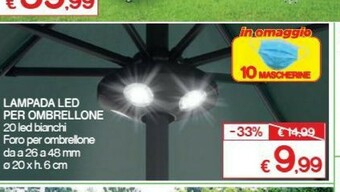 Satur Lampada Led Per Ombrellone offerta