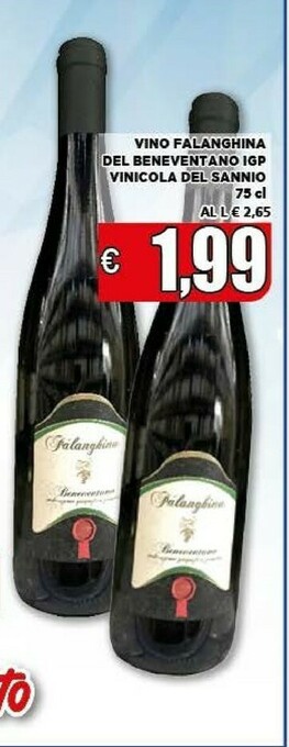 Vivo Supermercati Vino Falanghina Del Beneventano IGP Vinicola Del Sannio offerta