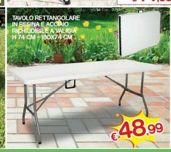 Tavolo Rettangolare In Resina E Acoiaio