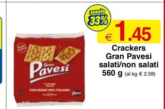 Crackers Gran Pavesi salati/non salati 560 g