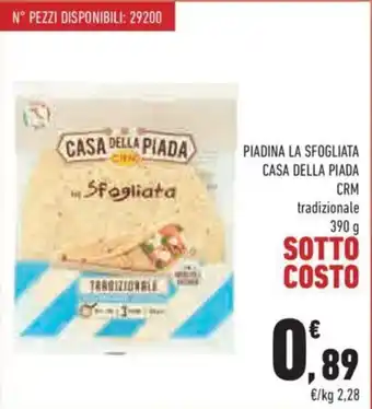 Conad Casa Della Piada CRM Piadina La Sfogliata tradizionale 390 g offerta