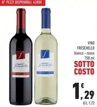Conad Freschello Vino bianco - rosso 750 ml offerta