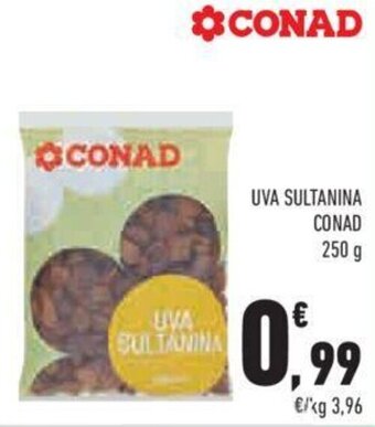 Conad Conad Uva Sultanina 250 g offerta