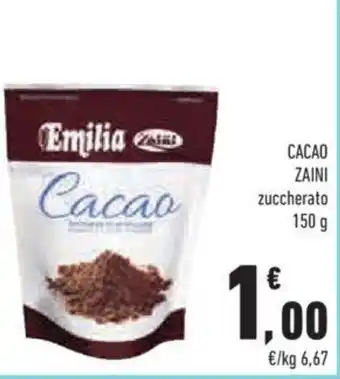 Conad Zaini Cacao zuccherato 150 g offerta