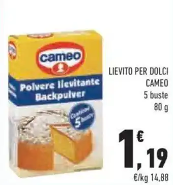 Conad Cameo Lievito per Dolci 5 buste 80 g offerta