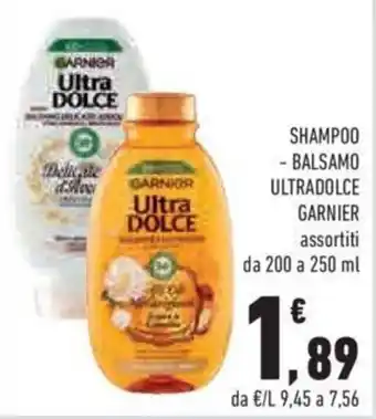 Conad Garnier Ultra Dolce Shampoo - Balsamo assortiti da 200 a 250 ml offerta