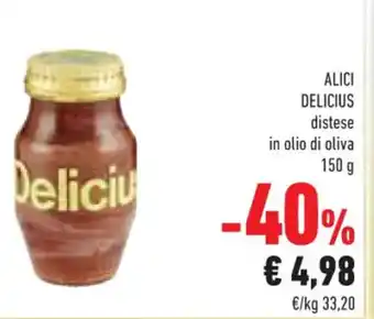 Conad Delicius Alici distese in olio di oliva 150 g offerta
