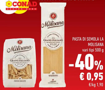 Conad La Molisana Pasta di Semola vari tipi 500 g offerta