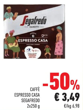 Conad Segafredo Caffè Espresso Casa 2 x 250 g offerta