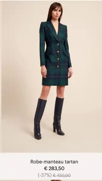 Robe manteau tartan