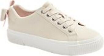 Sneaker con fiocco in similpelle