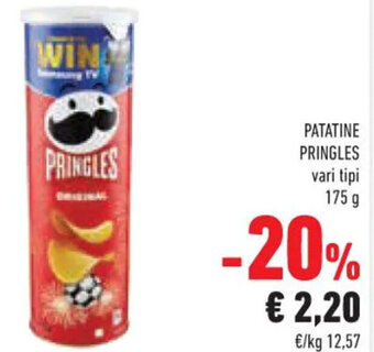 Conad Pringles Patatine vari tipi 175 g offerta