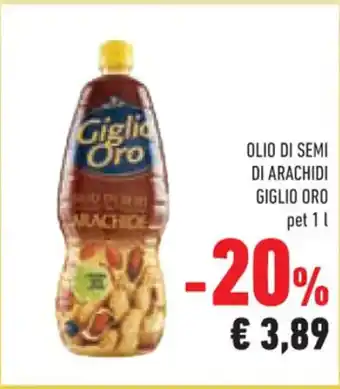 Conad Giglio Oro Olio di Semi di Arachidi pet 1 l offerta