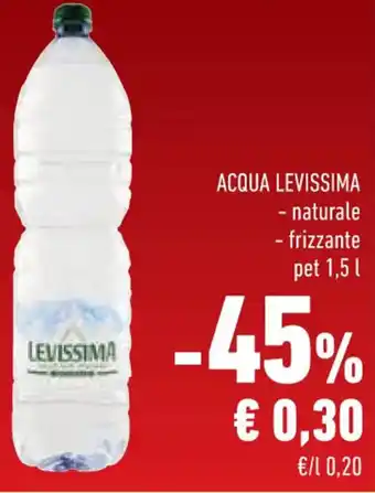 Conad Levissima Acqua naturale.frizzante pet 1,5 l offerta
