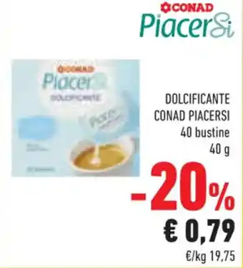 Conad Conad Piacersi Dolcificante 40 bustine 40 g offerta