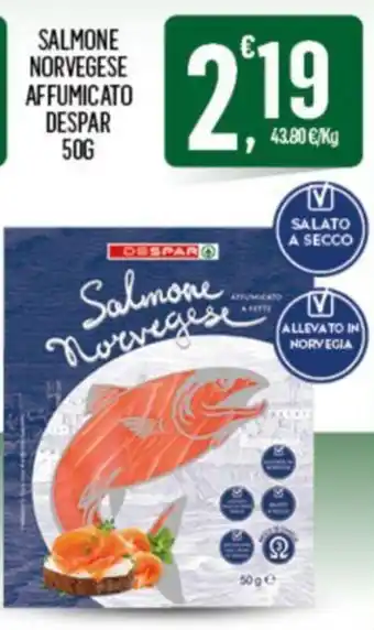 Despar Despar Salmone Norvegese Affumicato 50g offerta