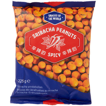 Action Palline di arachidi alla sriracha snacks of the world piccanti offerta