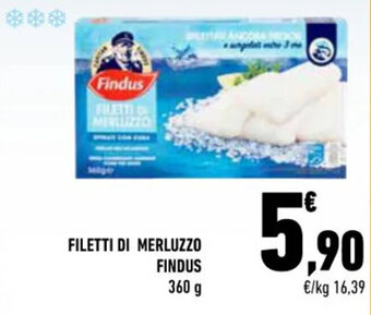 Conad Findus Filetti di Merluzzo 360 g offerta
