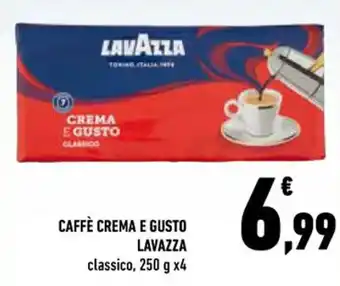 Conad Lavazza Caffè Crema e Gusto classico, 250 g x4 offerta