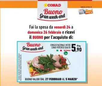 Conad Conad Percorso Qualità Coniglio Nazionale Intero offerta