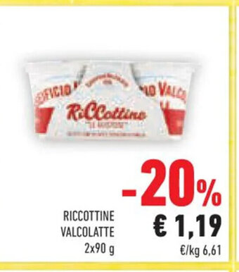 Conad Riccottine Valcolatte 2x90 g offerta