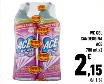 Conad Ace WC Gel Candeggina 700 ml x2 offerta