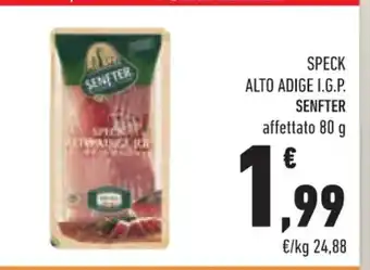 Conad Senfter Speck Alto Adige I.G.P. affettato 80 g offerta