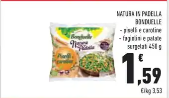 Conad Bonduelle Natura In Padella piselli e carotine fagiolini e patate surgelati 450 g offerta