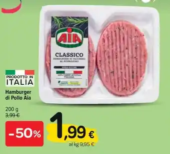 Carrefour Aia Hamburger di Pollo 200 g offerta
