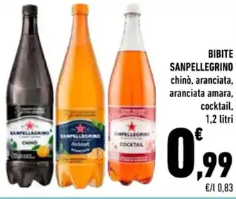 Sanpellegrino Bibite chinò, aranciata, aranciata amara, cocktail 1,2 litri