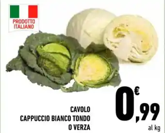 Conad Cavolo Cappuccio Bianco Tondo o Verza offerta