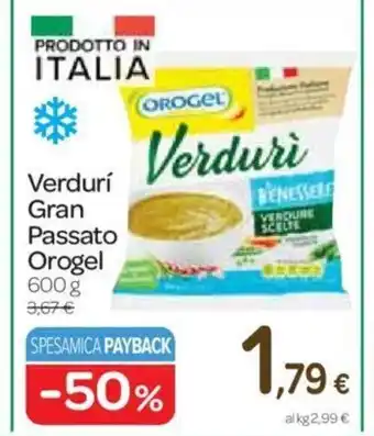 Carrefour Orogel Verduri Gran Passato 600 g offerta