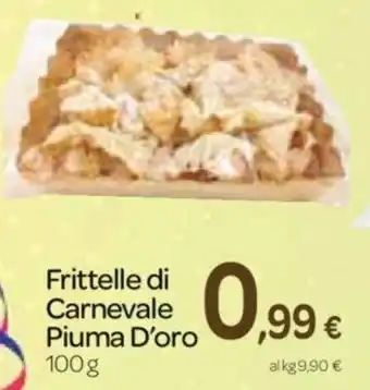 Carrefour Frittelle di Carnevale Piuma D'oro 100 g offerta