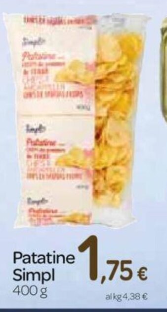 Carrefour Patatine Simpl 400 g offerta