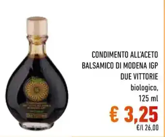 Conad Due Vittorie Condimento All'Aceto Balsamico di Modena IGP biologico, 125 ml offerta