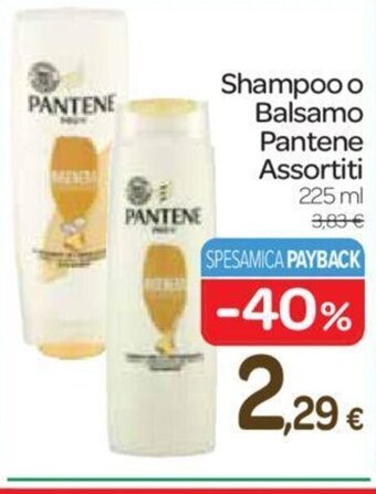 Carrefour Pantene Shampoo o Balsamo Assortiti 225 ml offerta